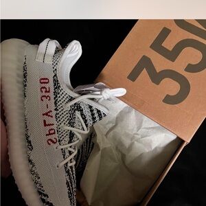 adidas Yeezy Boost 350 V2 White/Black with Red Accent